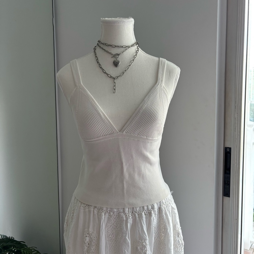 Zara Cream Textured Top